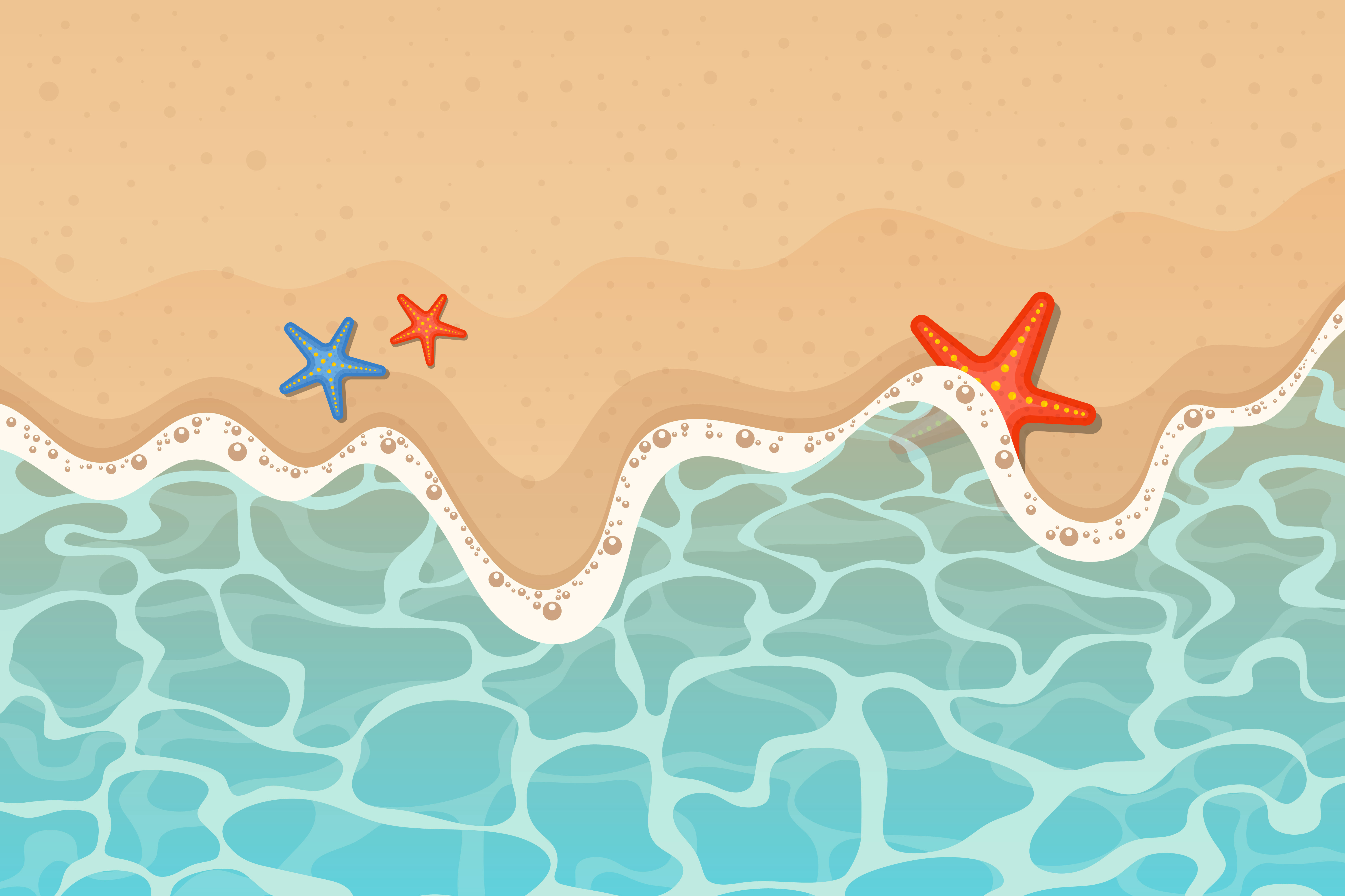 Sea and beach background vector design illustration