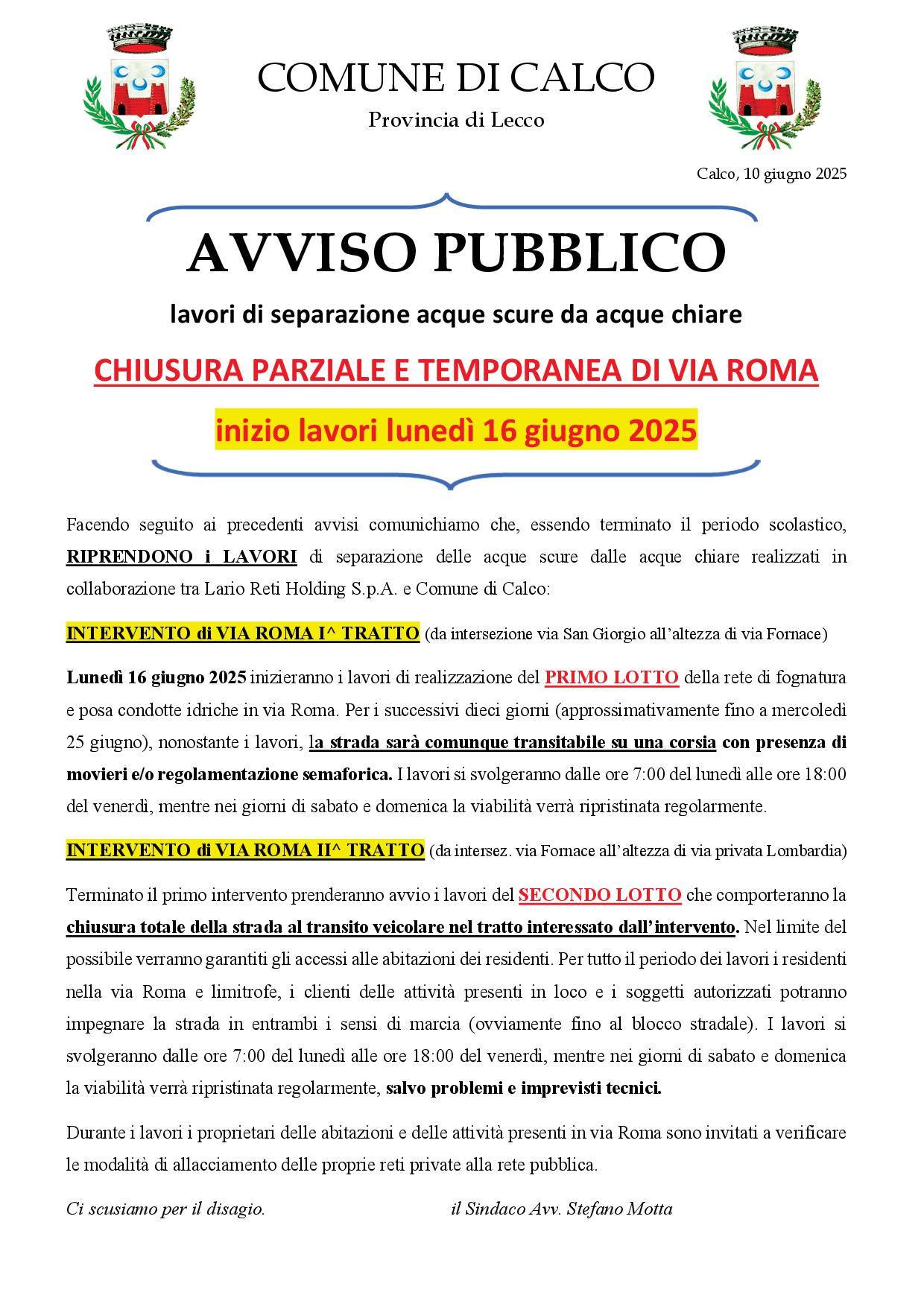 AvvisoViaRoma Immagine anteprima